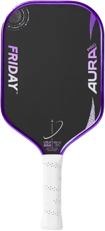 Friday Pickleball Aura Pro Elongated 16mm, Metallic Lunar