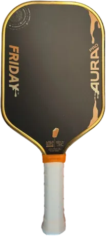 Friday Pickleball Aura Pro Elongated 16mm, Metallic Orange Creamsicle